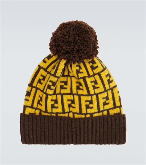 fendi brown beanie|fendi beanie with eyes.